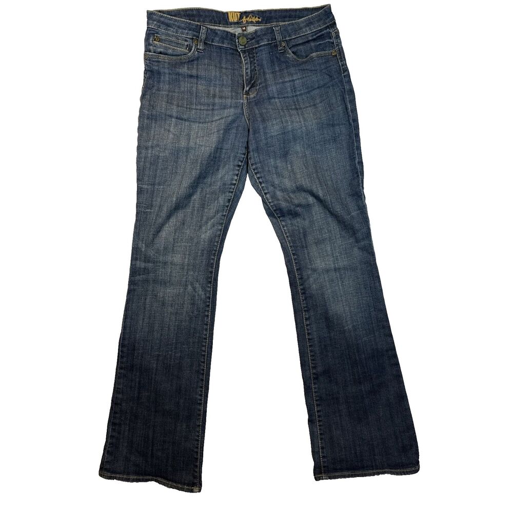 Kut from the Kloth Natalie Baby Bootcut Jeans 14S Short Medium Wash SP067MD5S